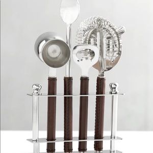 Saddle Leather Bar Tool Set - Bottle opener missing